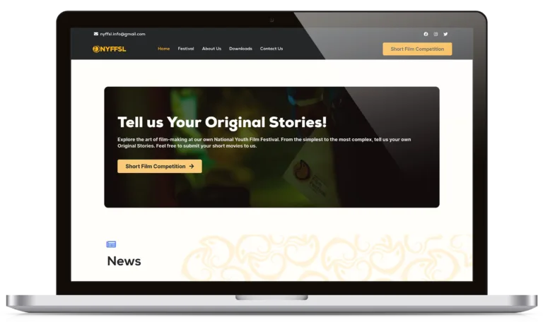 National Youth Film Festival Website project preview