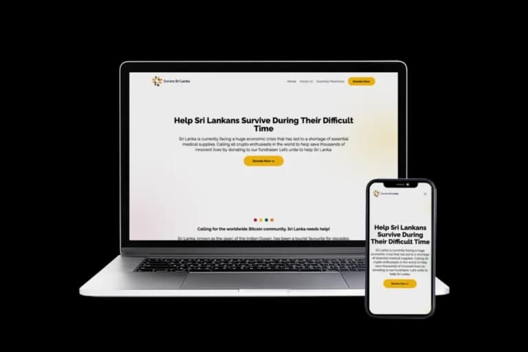 Donate SriLanka Fundraiser Website Development project preview