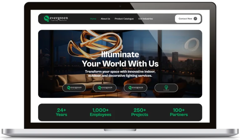 Evergreen Lighting Malaysia Website project preview