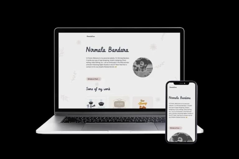Nirmalab.me Portfolio Development project preview