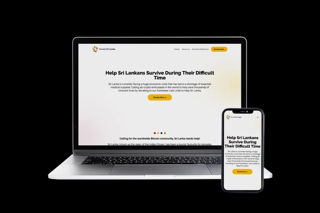 Donate SriLanka Fundraiser Website Development project preview