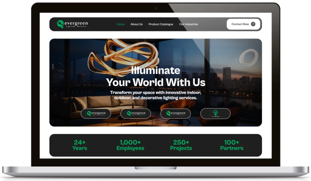 Evergreen Lighting Malaysia Website project preview