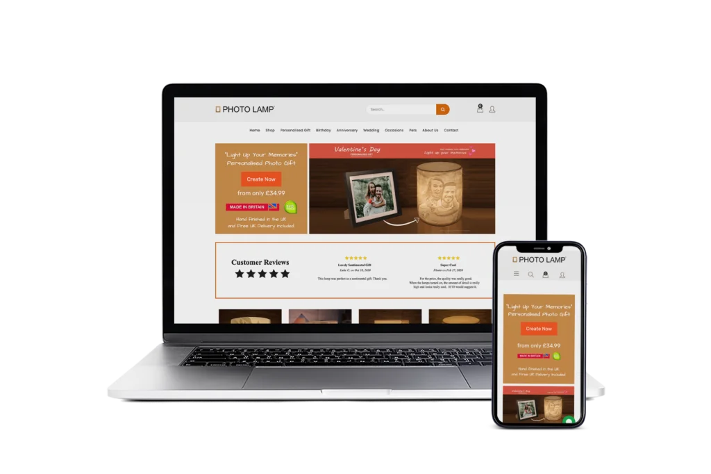 Photolamp eCommerce Website project preview