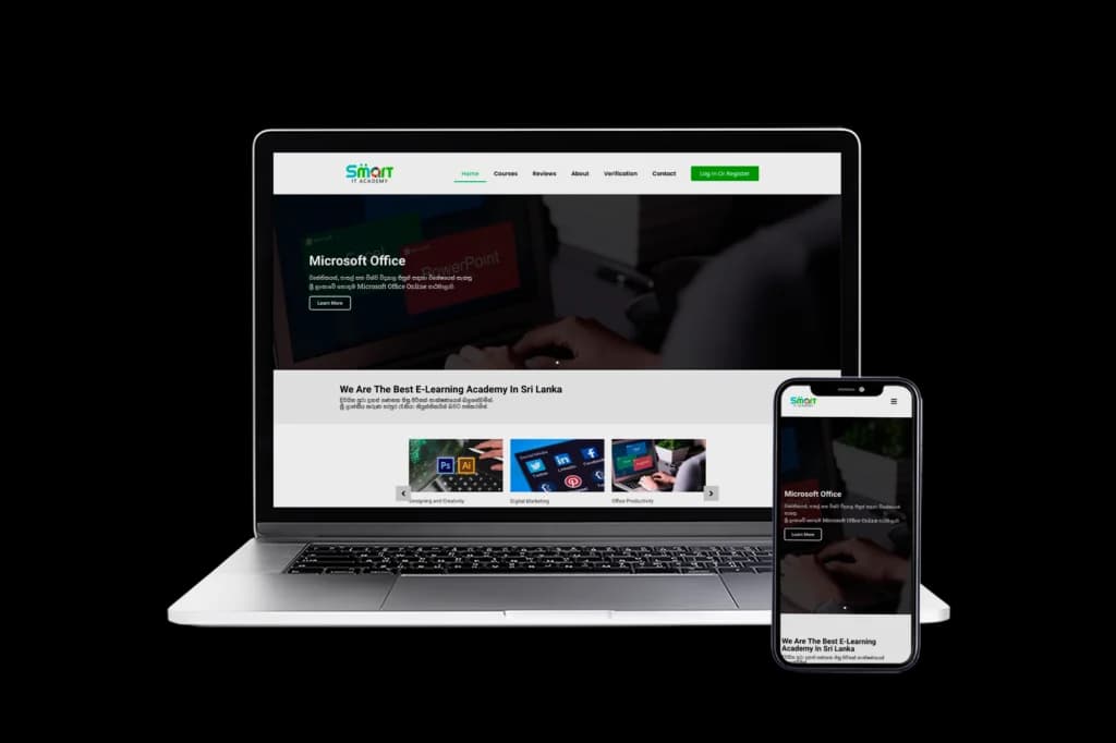 Smart IT Academy Learning Management Website project preview
