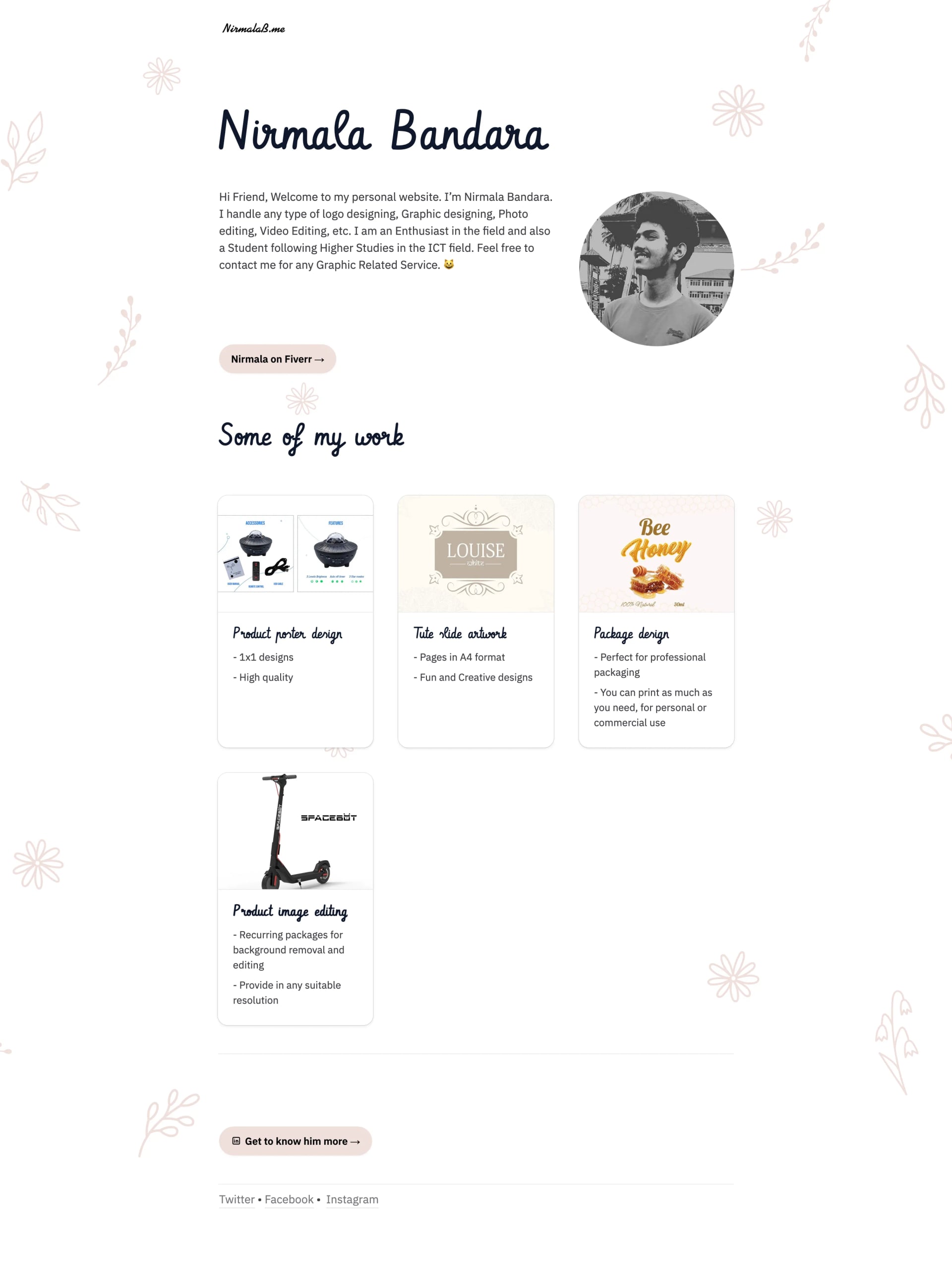 Website showcase for Nirmalab.me Portfolio Development